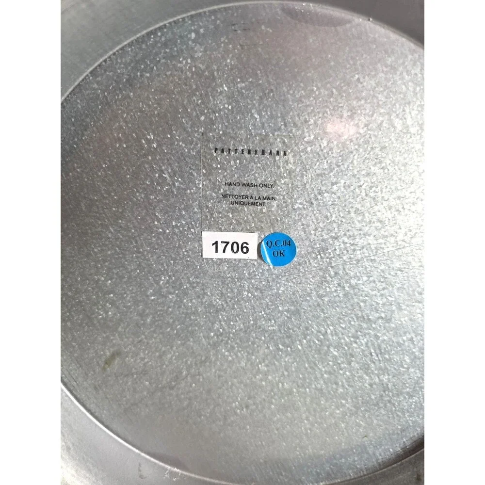 Large Pottery Barn Galvanized Two Tier Round Tray 16 Inches Cottagecore